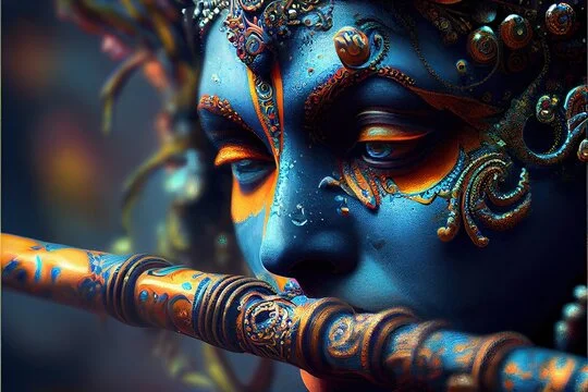 Why is Krishna blue Indian Hinduism